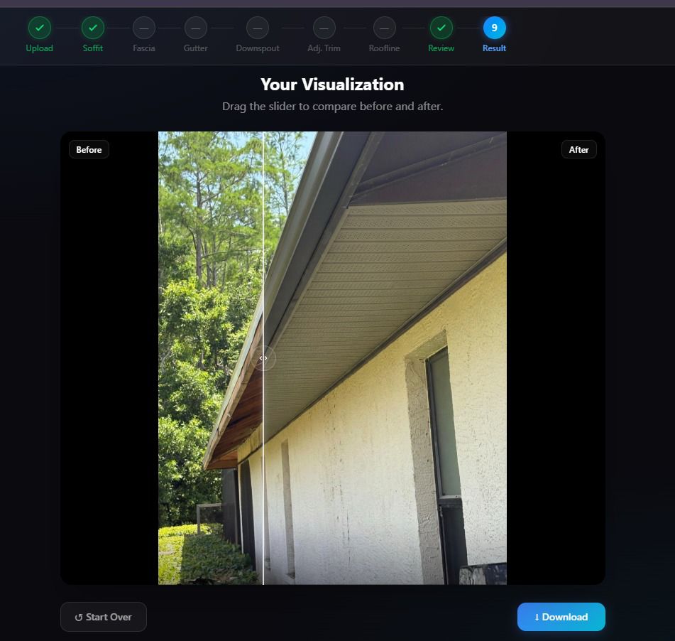 Housing Exterior Visualizer — main interface